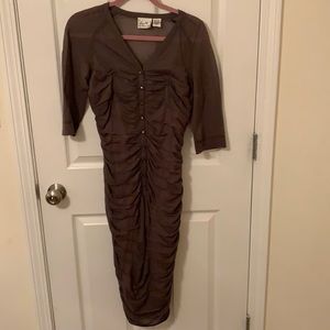 Anthropologie Byron Lars ruched dress